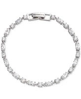 Givenchy Silver-Tone Round & Marquise-Cut Cubic Zirconia Tennis Bracelet