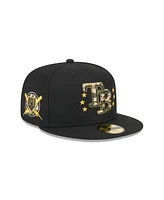 New Era Men's Black Tampa Bay Rays 2024 Armed Forces Day On-Field 59FIFTY Fitted Hat