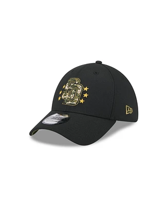 New Era Men's Black San Diego Padres 2024 Armed Forces Day 39THIRTY Flex Hat