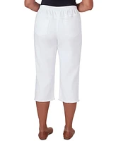 Alfred Dunner Petite Mid Rise Frayed-Hem Pull-On Capri Pants