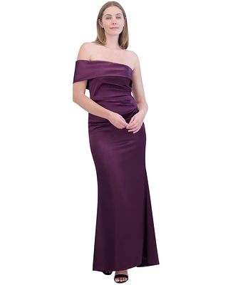 Eliza J Women's Asymmetric Off-The-Shoulder Gown