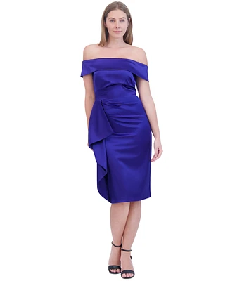 Eliza J Women's Off-The Shoulder Draped Sheath Dress