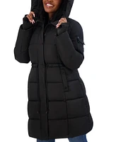 Steve Madden Juniors' Hooded Puffer Anorak Coat, Created for Macy's