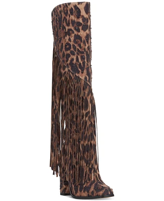 Jessica Simpson Women's Asire Knee-High Fringe Boots