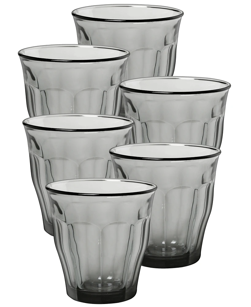Duralex Picardie Grey Tumbler - 10 3/8 Oz. - Set Of 6