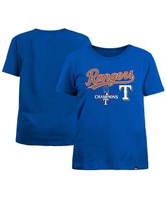 New Era Women's Royal Texas Rangers 2024 Gold Collection Wordmark T-Shirt