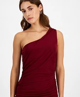 Bar Iii Women's Ruched One-Shoulder Mini Dress