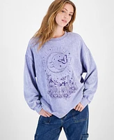 Rebellious One Juniors' Celestial Butterfly-Graphic Sweatshirt