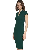 Calvin Klein Petite Short-Sleeve Sheath Dress