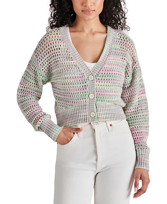 Steve Madden Women's Lucas Open-Knit Cardigan Sweater