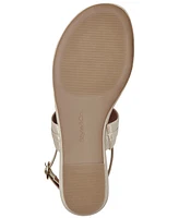 Style & Co Women's Olivah Beaded T Strap Flat Sandals, Created for Macy's