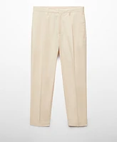 Mango Men's 100% Slim-Fit Cotton Pants