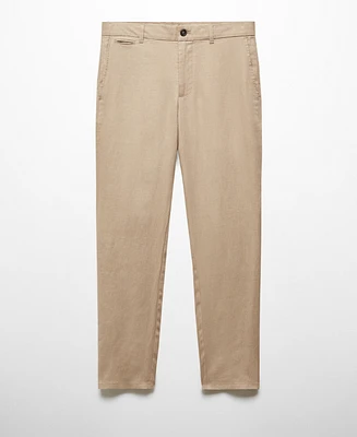 Mango Men's Slim-Fit 100% Linen Pants