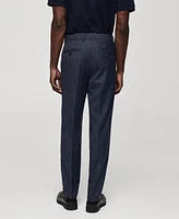 Mango Men's Pleat Detail Wool Pants