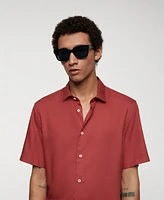 Mango Men's Regular-Fit Short-Sleeved Shirt