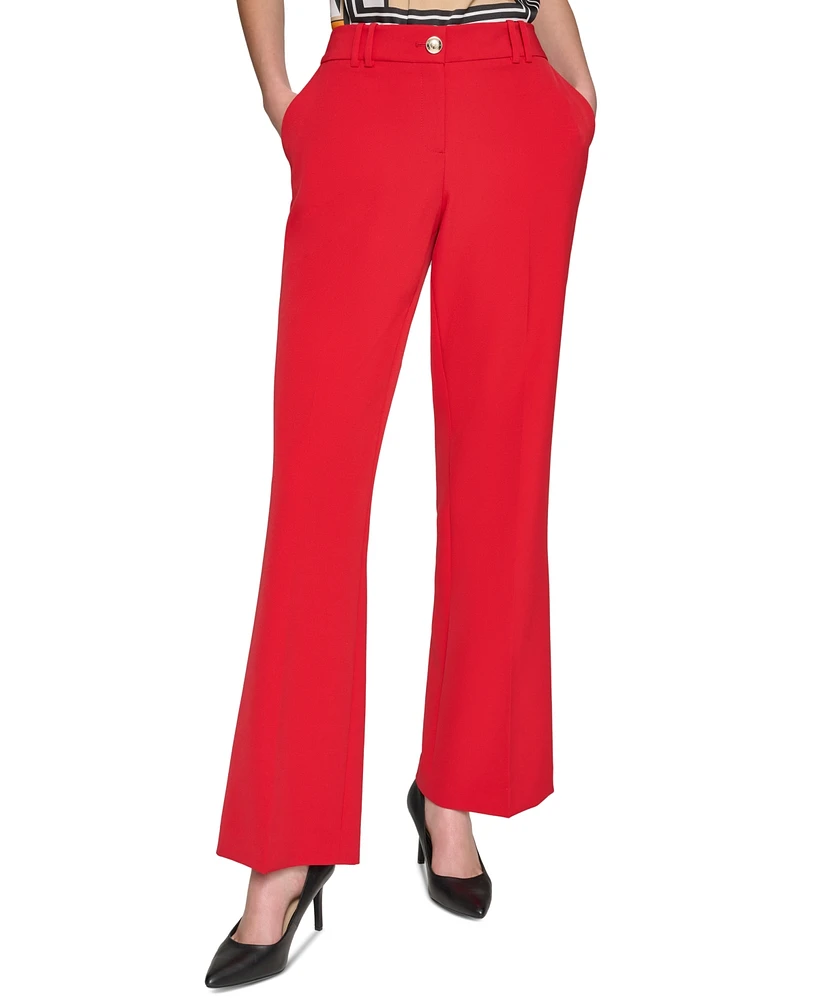 Karl Lagerfeld Women's Mid-Rise Wide-Leg Pants