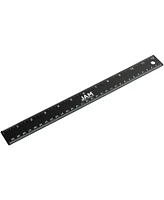 Jam Paper Strong Aluminum Ruler - 12" - Metal Ruler with Non-Skid Cork Backing