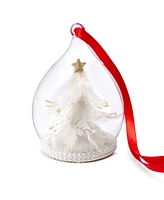 Holiday Lane Sugar Plum Glass Dome with Tree Ornament, Created for Macy's