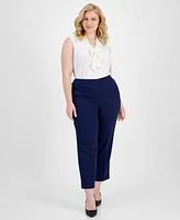 Kasper Plus Straight-Leg Pants