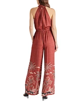 Steve Madden Women's Danae Halter-Neck Flare-Leg Jumpsuit - Ltbg