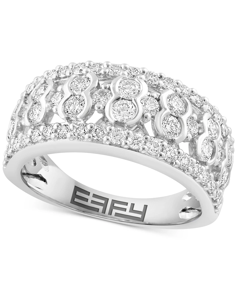 Effy Diamond Openwork Ring (1-1/4 ct. t.w.) in 14k White Gold