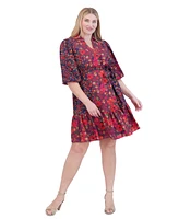 Jessica Howard Plus Floral-Print Fit & Flare Dress