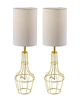 Adesso 18.75" Stella Set of 2 Table Lamps - Antique