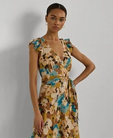 Lauren Ralph Lauren Women's Floral Empire-Waist A-Line Dress, Regular & Petite