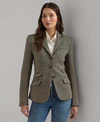 Lauren Ralph Women's Herringbone Tweed Blazer