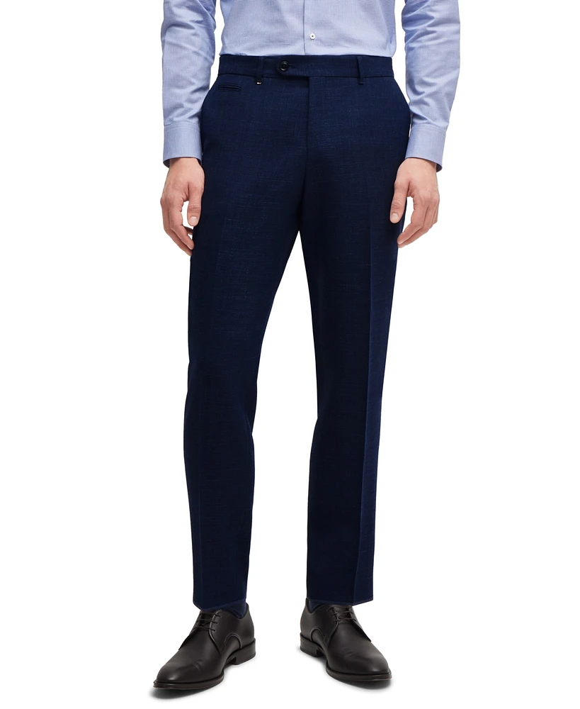 Boss by Hugo Men's Melange Stretch Slim-Fit Trousers