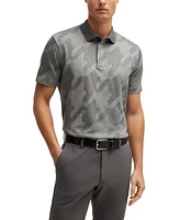 Boss by Hugo Men's Houndstooth Slim-Fit Polo Shirt