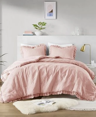 510 Design Phoebe Diamond Quilted Ruffle Edge Comforter Sets