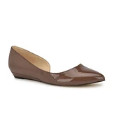 Nine West Women's Saige D'orsay Pointy Toe Slip-on Flats