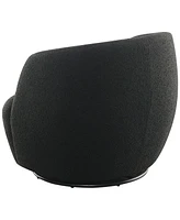 Abbyson Living Serena 30" Contemporary Boucle Swivel Chair