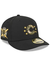 New Era Men's Black Chicago Cubs 2024 Armed Forces Day Low Profile 59FIFTY Fitted Hat