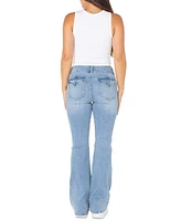 Celebrity Pink Juniors' Double-Button Flare Jeans