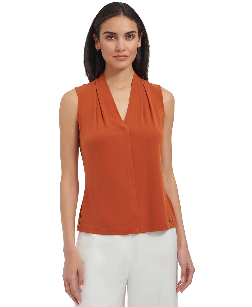 Calvin Klein Women's Sleeveless V-Neck Top