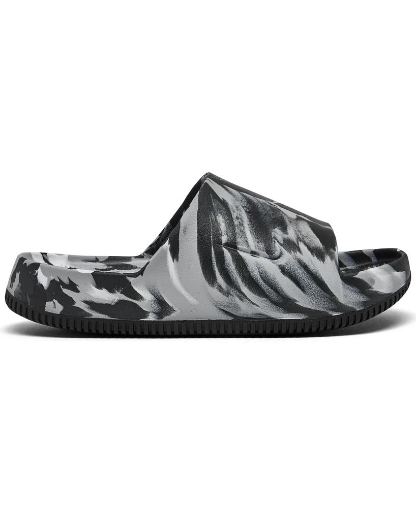Nike Men's Calm Marbled Slide Sandals from Finish Line
