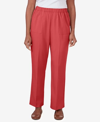 Alfred Dunner Petite Sedona Sky Pull On Balanced Straight Leg Pant, & Short