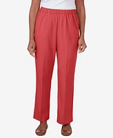 Alfred Dunner Petite Sedona Sky Pull On Balanced Straight Leg Pant, & Short