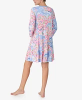 Ellen Tracy Women's 3/4 Bell Sleeve Tunic Short Gown