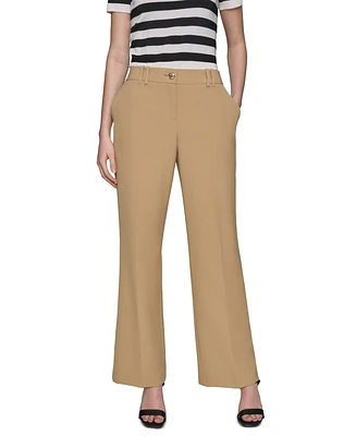 Karl Lagerfeld Women's Mid-Rise Wide-Leg Pants