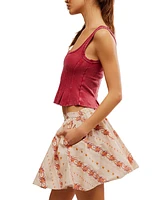 Free People Women's Gaia Cotton Printed Skirt