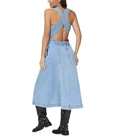 Frye Women's Chambray Cross-Back Midi Dress