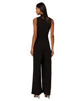 Adrianna by Papell Women's Lace-Panel Cut-Out Jumpsuit