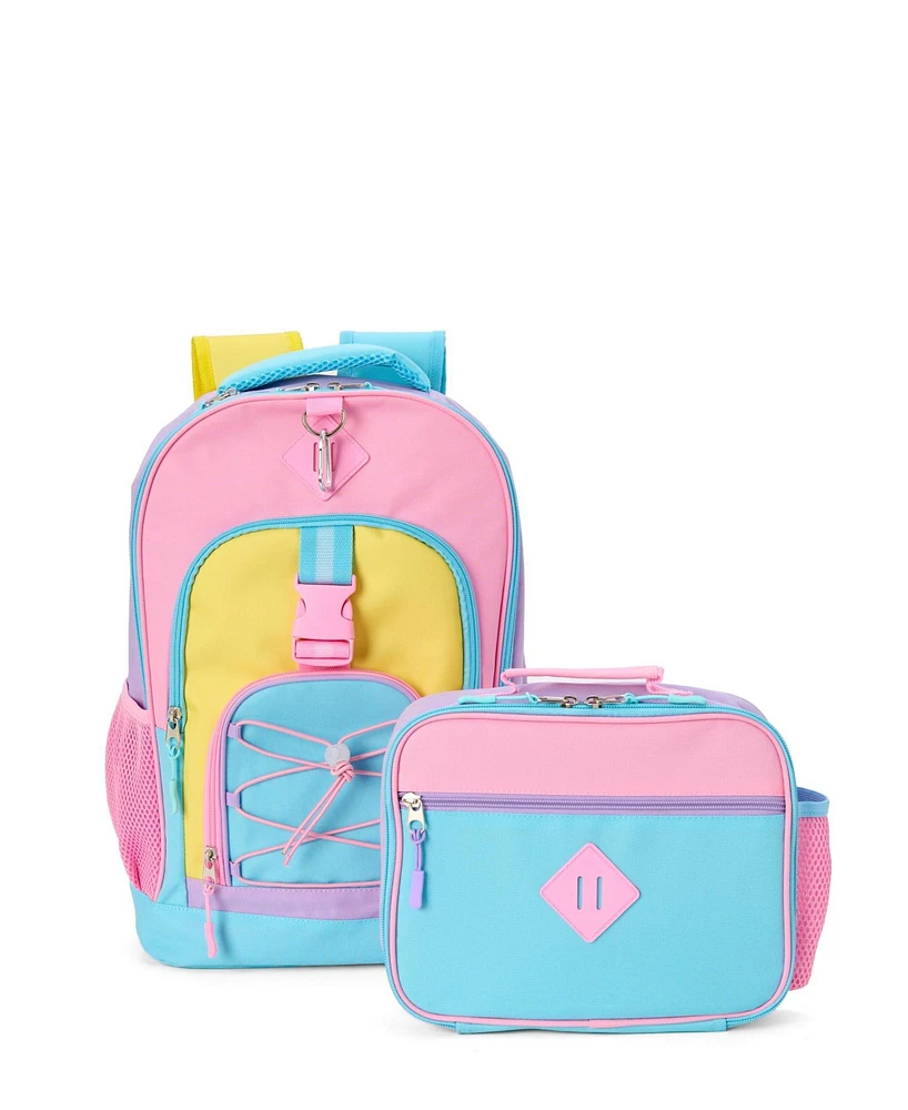 InMocean Girl's Pastel Lunchbox Backpack Set