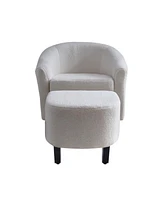 Benton 27" Fabric Barrel Chair and Ottoman, Created for Macy's