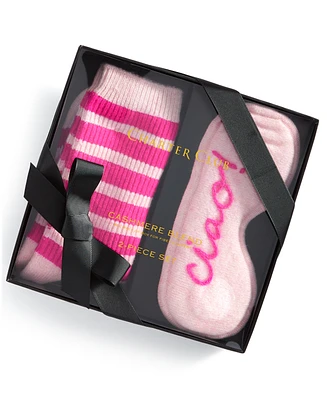 Charter Club Cashmere "Ciao" Sleep Mask + Socks Boxed Gift Set, Created for Macy's