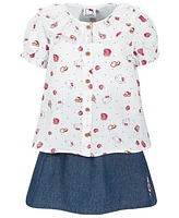 Hello Kitty Toddler & Little Girls Cotton Printed Top & Skort, 2 Piece Set