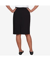 Alfred Dunner Petite Classic Stretch Knee Length Skirt